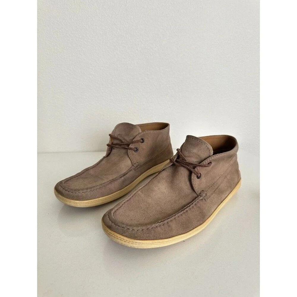 Tod's Suede Chukka Boot Sneaker Desert Tan Lace Up Leather Italy Men's Size 10.5